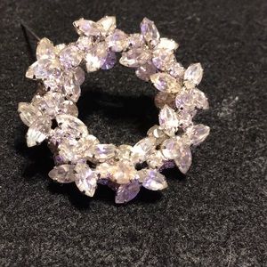 Large estate rhinestone brooch